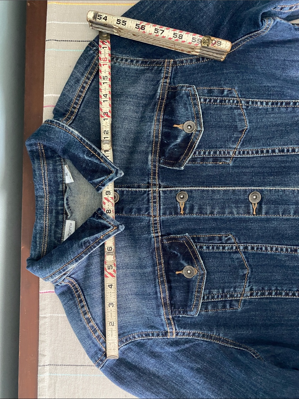 Liz Claiborne Blue Button-Front Denim Jacket XL - Picture 10 of 11
